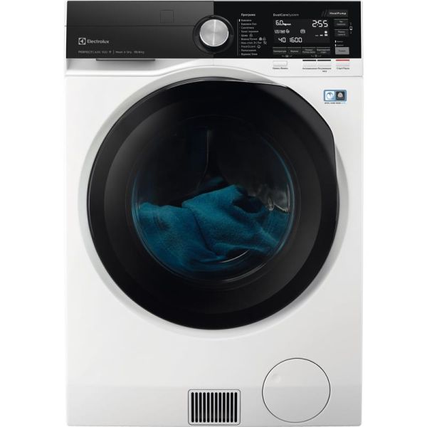 Прально-сушильна машина Electrolux фронтальна, 10(6)кг, 1600, C, 63см, дисплей, пара, інвертор, heat pump, білий