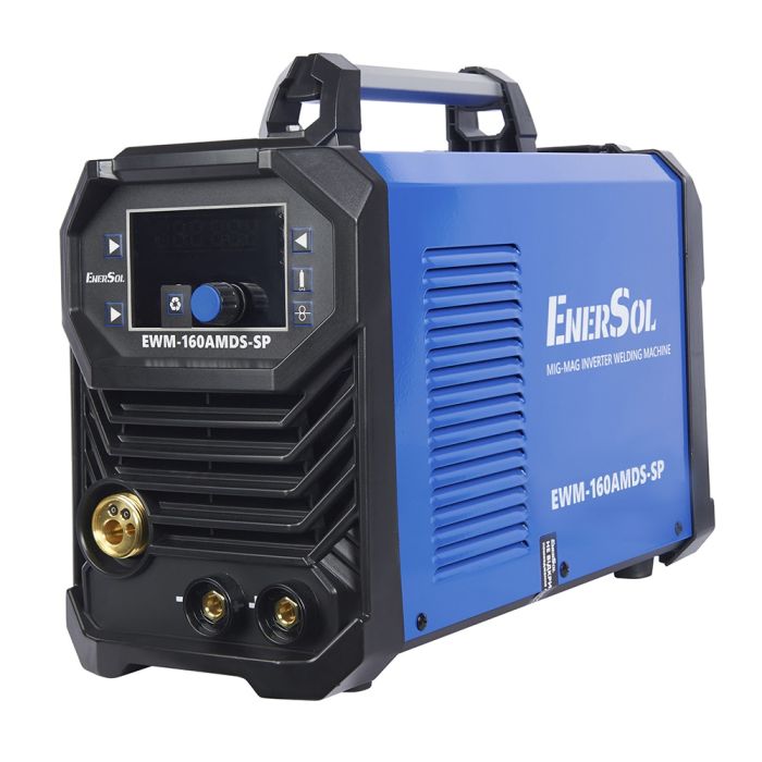 Зварювальний напівавтомат інверторний EnerSol EWM-160AMDS-SP (дріт до 1мм + електрод до 5мм) 20-160А 7.2кВт 160-260В 11.2кг