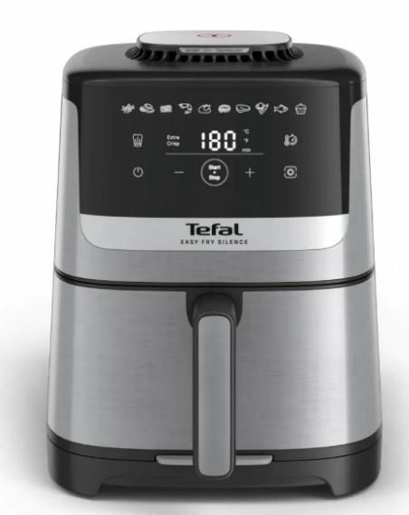 Мультипіч Tefal Easy Fry Silence, 1670Вт, чаша-5л, сенсорне керув., 10 програм, пластик, нерж. сталь-чорний