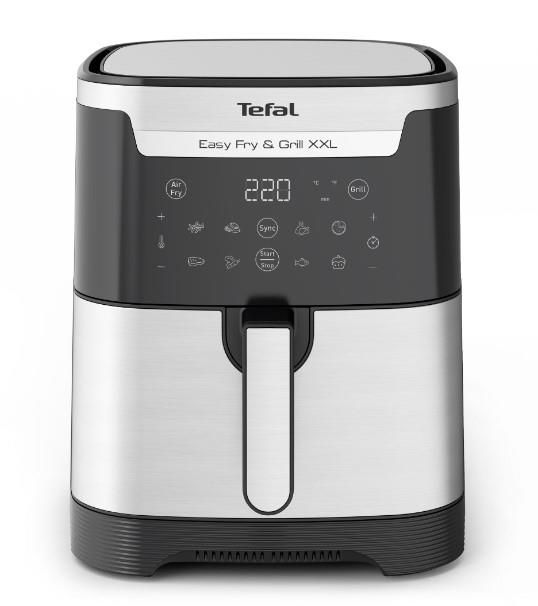 Мультипіч Tefal EasyFry&Grill XXL, 1830Вт, чаша-6.5л, сенсорне керув., 8 програм, пластик, чорно-сірий