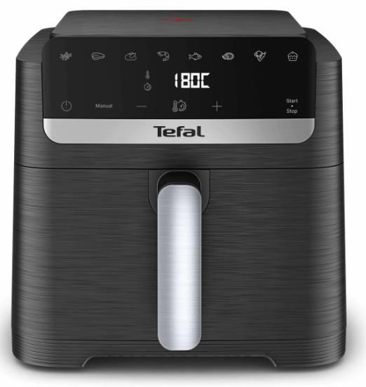Мультипіч Tefal Easy Fry Mega Compact, 1700Вт, чаша-7.5л, сенсорне керув., 8 програм, пластик, чорний