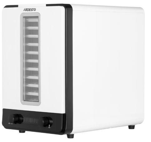 Сушарка для продуктів ARDESTO 550Вт, піддонів - 10+1x3см, макс - 70°С, сітка для ягід, пластик, білий