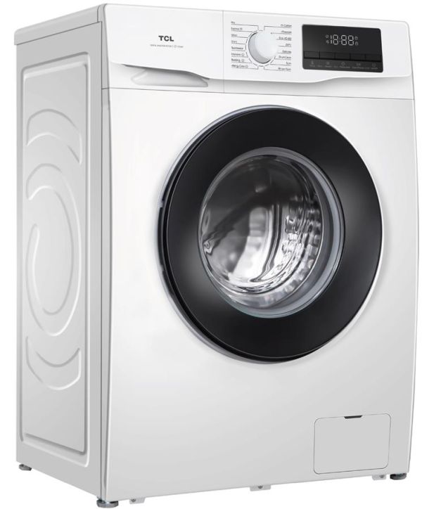 Пральна машина TCL фронтальна, 6кг, 1000, B, 42см, дисплей, пара, інвертор, білий