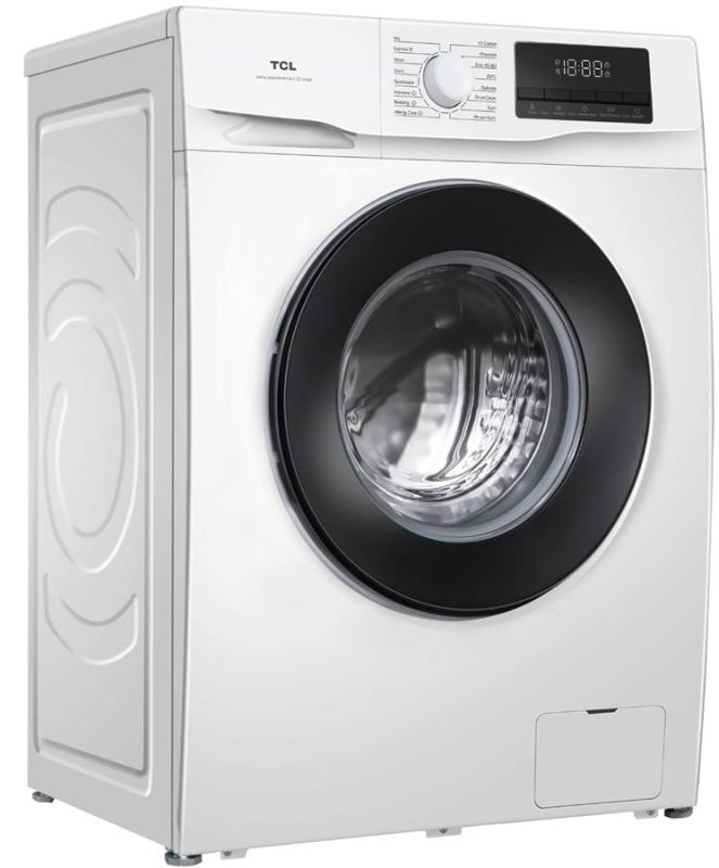 Пральна машина TCL фронтальна, 6кг, 1000, B, 42см, дисплей, пара, інвертор, білий