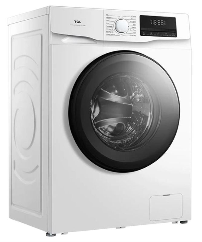 Пральна машина TCL фронтальна, 10кг, 1400, A, 62см, дисплей, пара, інвертор, білий