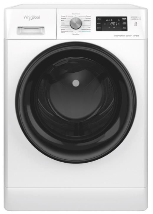 Прально-сушильна машина Whirlpool фронтальна, 8(6)кг, 1400, A, 60см, дисплей, пара, інвертор, білий