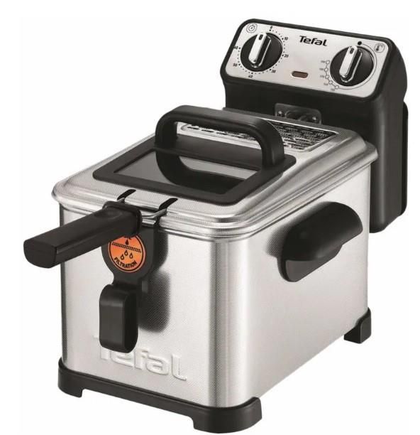 Фритюрниця Tefal Filtra Pro, 2400Вт, ємність-3л, механічне керув., від 150°C до 190°C нержавіюча сталь, чорний