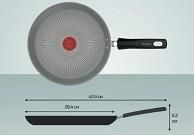 Сковорода млинцева Tefal Halo EUCALYPTUS, 25см, алюміній, бакеліт, сірий