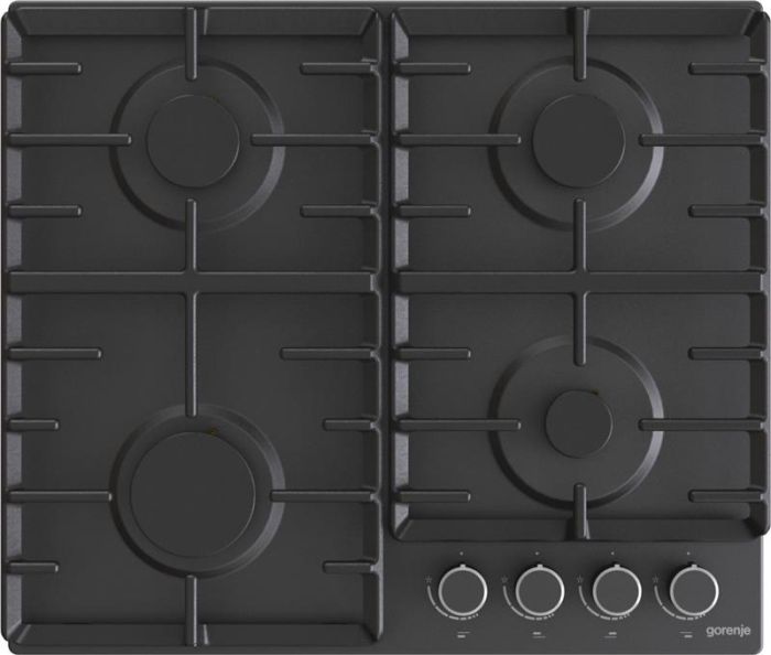 Варильна поверхня Gorenje газова, 60см, чавун, чорний
