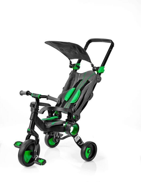 Триколісний велосипед Galileo Strollcycle Black зелений