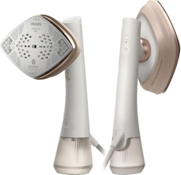Відпарювач-праска Philips OneTurn, 1800Вт, 200мл, паровий удар -90гр, поворот для зміни типу девайса, алюміній, білий