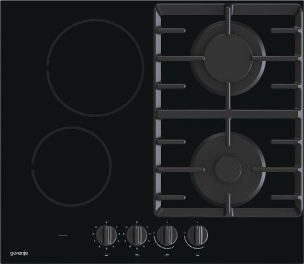 Варильна поверхня Gorenje комбінована (2 газ + 2 склокерам. ), 60см, чорний