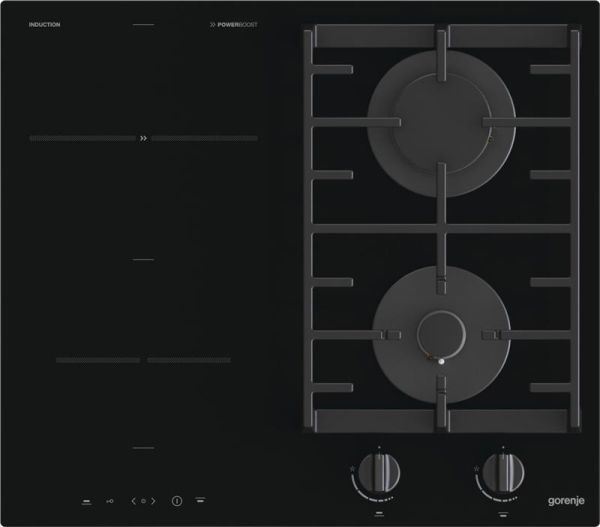 Варильна поверхня Gorenje комбінована (2 газ + 2 інд), 60см, чорний