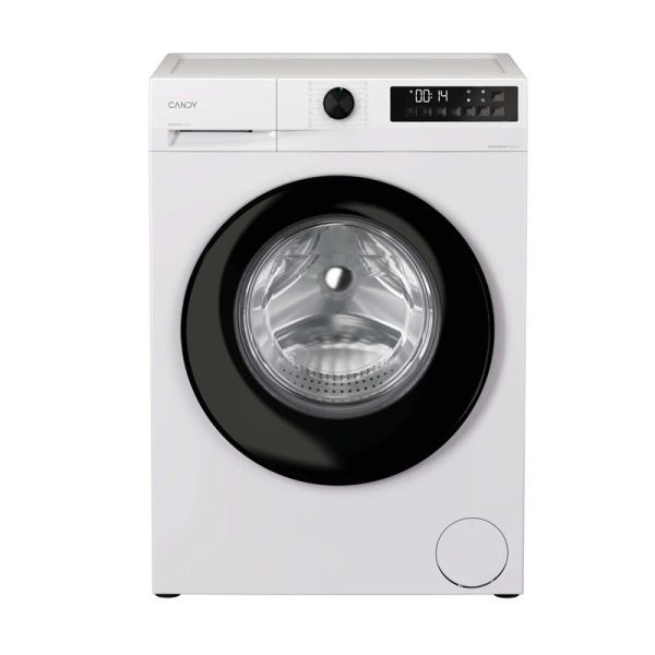 Пральна машина Candy ProWash 300 фронтальна, 9кг, 1400, A, 54.8см, дисплей, пара, інвертор, люк чорний, білий