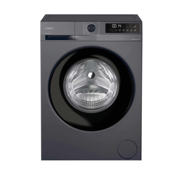 Пральна машина Candy ProWash 300 фронтальна, 8кг, 1400, A, 48см, дисплей, пара, інвертор, люк чорний, cріблястий