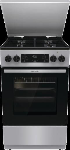Плита Gorenje комбінована, 70л, 50x60см, дисплей, IconLed, емальовані, нерж