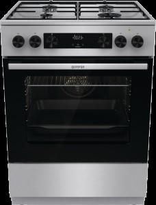 Плита Gorenje комбінована, 71л, 60x60см, дисплей, емальовані реш, програматор IconLed,нерж