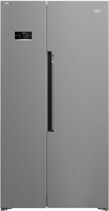 Холодильник Beko SBS, 179x91x71, xолод.відд.-368л, мороз.відд.-190л, 2дв., E, NF, дисплей, нерж