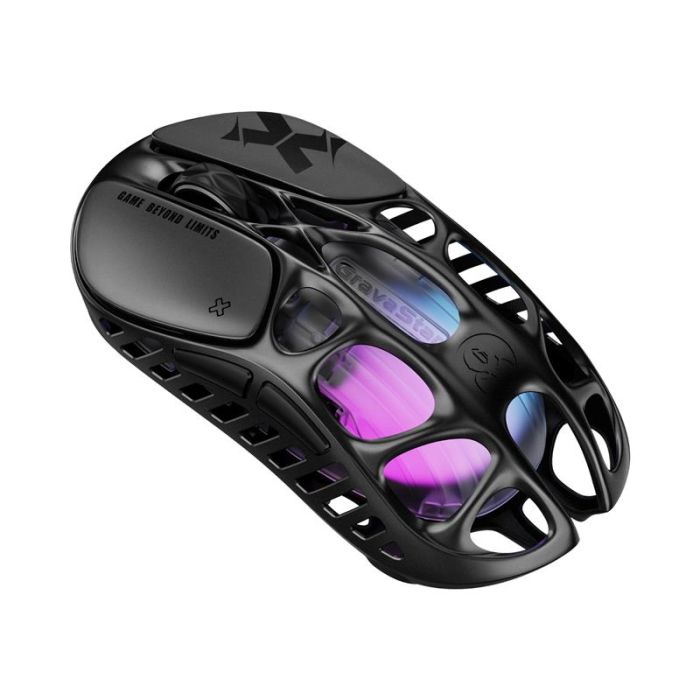 Миша GravaStar Mercury M2, BT/WL/USB-A, RGB, чорно-прозорий