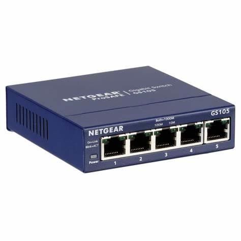 Комутатор NETGEAR GS105GE 5xGE, Некерований