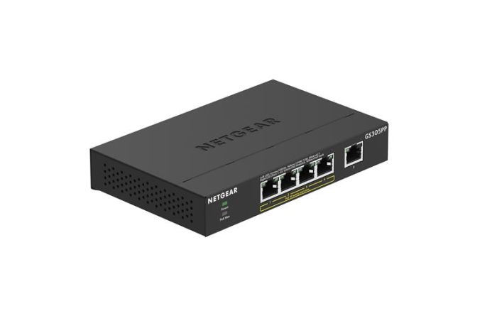 Комутатор NETGEAR GS305PP 5xGE (4xPoE), 83Вт, Некерований