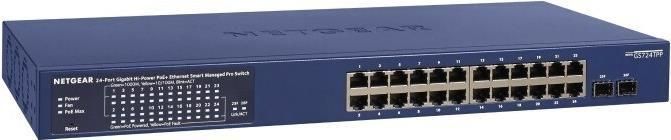 Комутатор NETGEAR GS724TP 24xGE PoE, 2xSFP, 190Вт, Керований L2