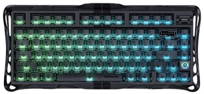 Клавіатура магнітна GravaStar Mercury V75 80keys, Magnetic Jade Pro, 8K, USB-A, RGB, Stealth Black