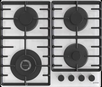 Варильна поверхня Gorenje газова на склі, 60см, чавун, білий
