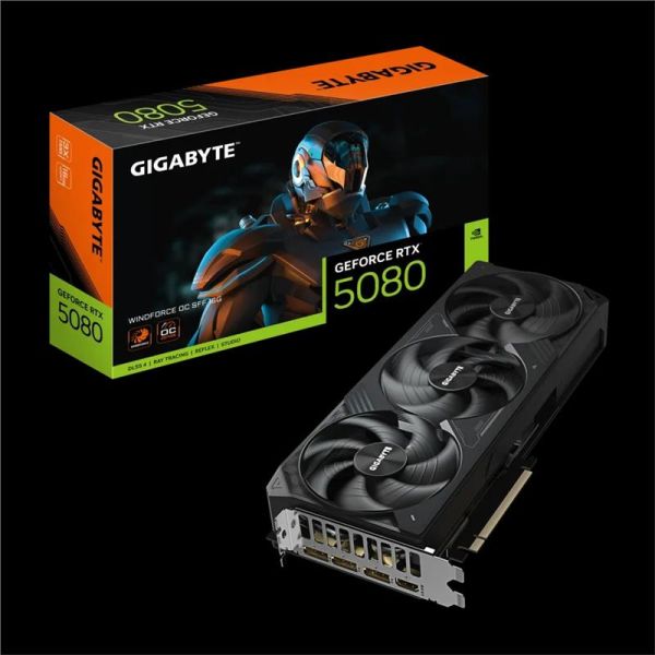 Відеокарта GIGABYTE GeForce RTX 5080 16GB GDDR7 WINDFORCE OC