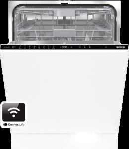 Посудомийна машина Gorenje вбудовувана, 16компл., C, 60см, інвертор,Wi-Fi, сенсорн.упр, 3и кошики, білий