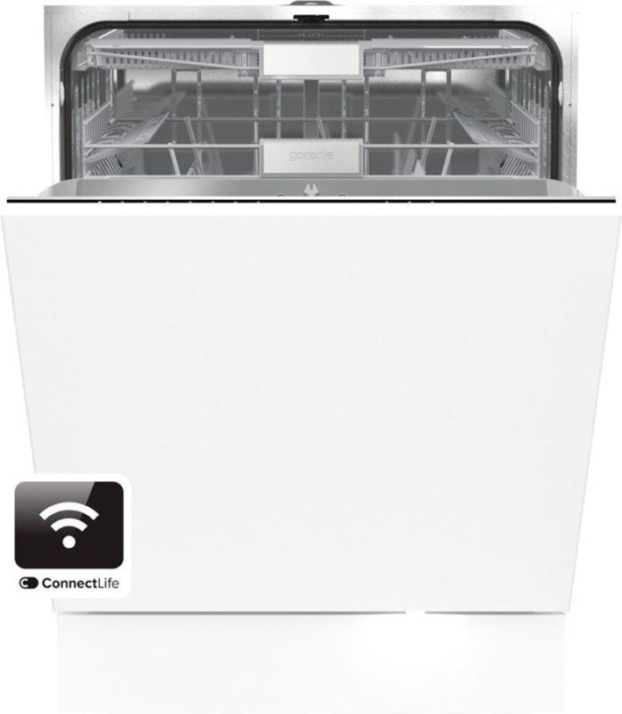 Посудомийна машина Gorenje вбудовувана, 16компл., C, 60см, інвертор,Wi-Fi, сенсорн.упр, 3и кошики, білий