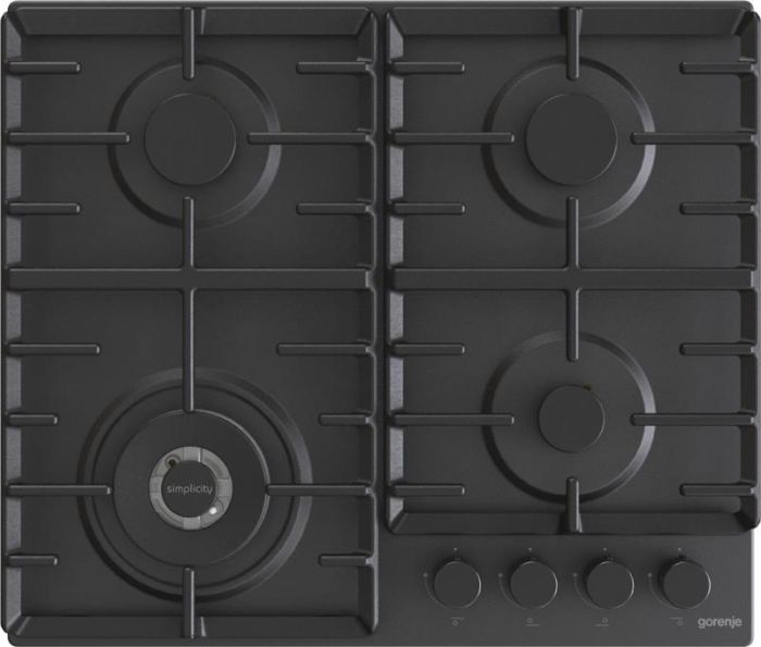 Варильна поверхня Gorenje газова, 60см, чавун, чорний