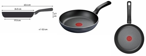 Сковорода Tefal So' Light, 24см, алюміній, бакеліт  чорний
