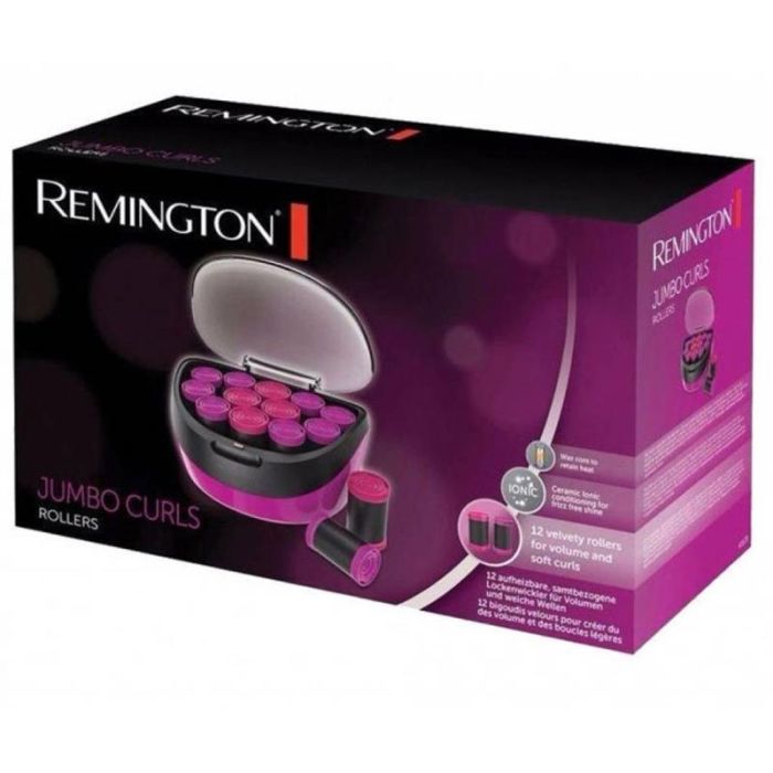 Термо бігуді Remington Jumbo Curls, 600Вт, D-36,41mm, 12шт, іонізація, кондиціонування, рожевий