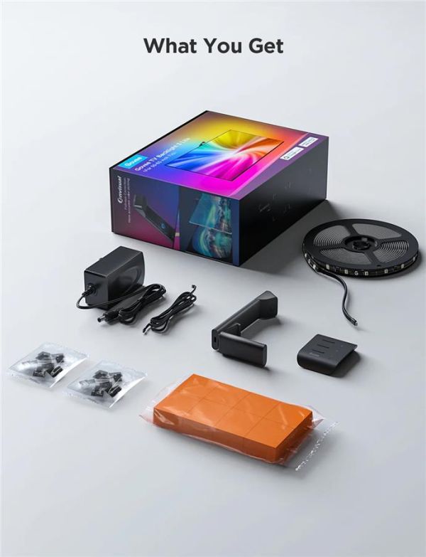 Набір адаптивного підсвічування Govee H6099 TV Backlight 3 Lite 55-65', RGBIC, WI-FI/Bluetooth, чорний