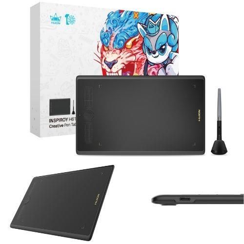 Графічний планшет Huion 10"x6.2" H610X, USB-C, чорний