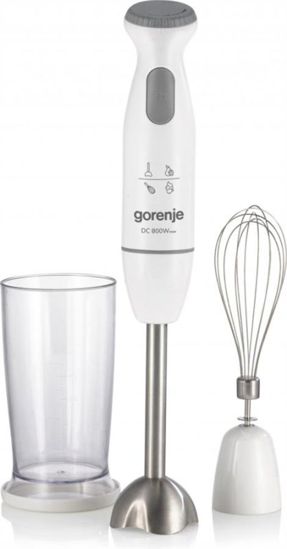 Блендер Gorenje заглибний 800Вт, 3в1, чаша-500мл, подрібнювач, білий