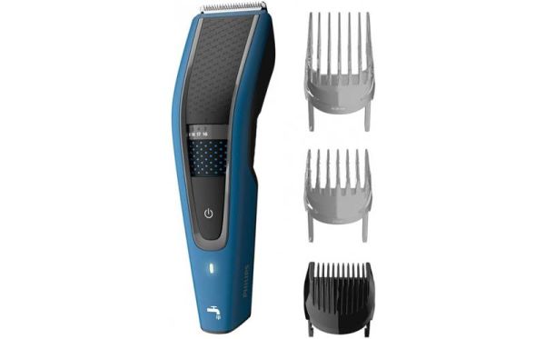 Машинка для стриження  Philips Series 5000, акум., роторний мотор, насадок-3, сталь, чорно-синій