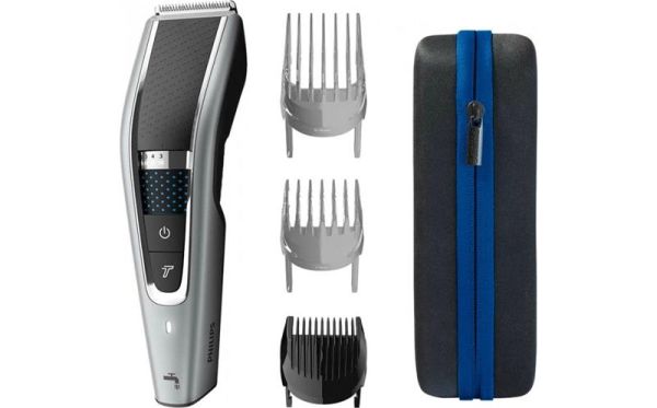 Машинка для стриження  Philips Series 5000, акум., роторний мотор, насадок-2, кейс, сталь, чорно-сірий