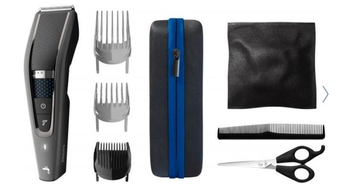 Машинка для стриження  Philips Series 7000, акум., роторний мотор, насадок-3, кейс,ножиці, гребінець в компл, сталь, чорно-сірий