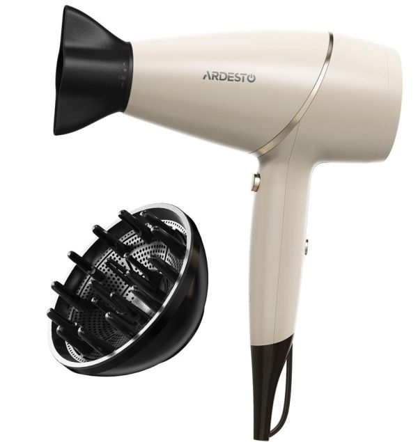 Фен ARDESTO Pearl Cream HD-Y701PERL, 1750-2100Вт, 3 швидкості, 3 темп.режими, бежевий