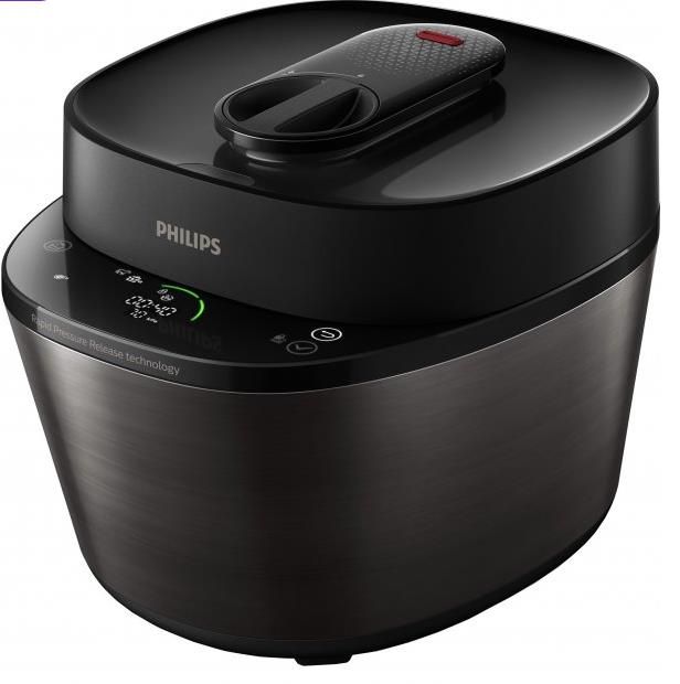 Мультиварка-скороварка Philips All-in-One Cooker, 1000Вт, чаша-5л, електронне керув., пластик, чорний