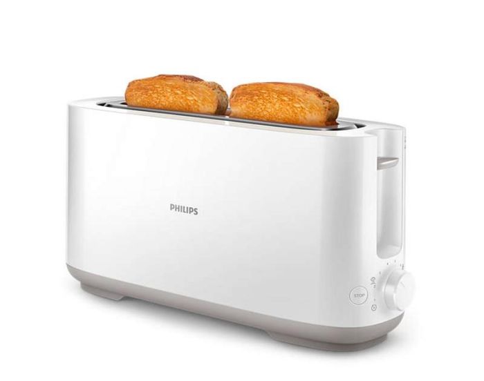 Тостер Philips Daily Collection 1000Вт, 1 відділення, пластик, білий