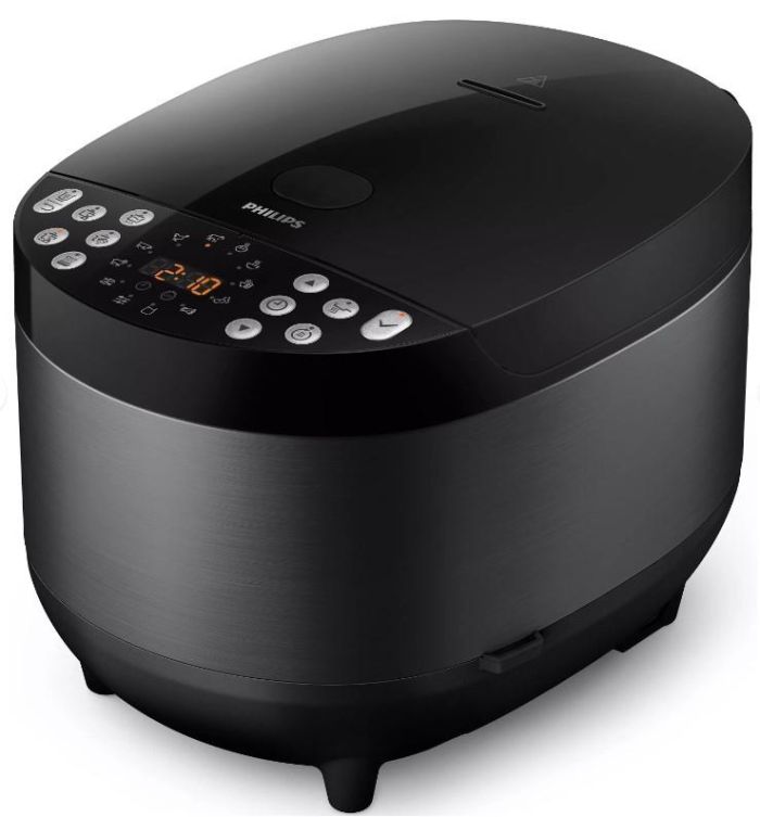 Мультиварка Philips All-in-One 980Вт, чаша-5л, електр. керування , 60 авто. програм, пластик, чорний