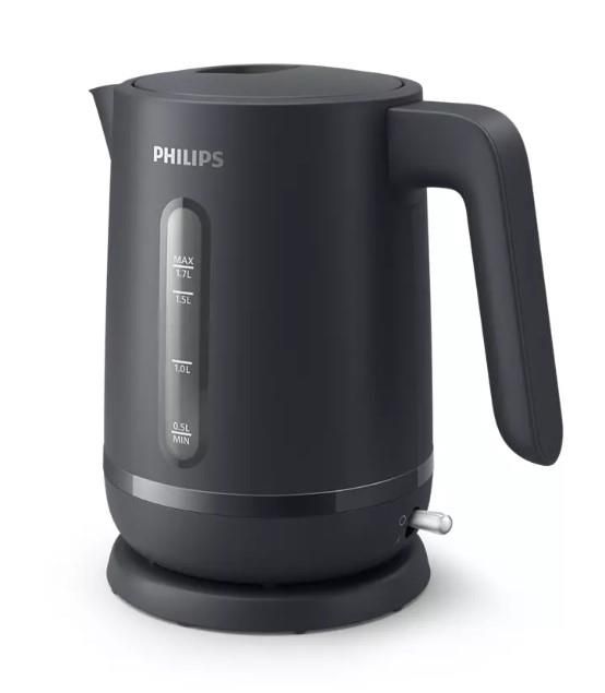 Електрочайник Philips Series 1000, 1,7л., Strix, пластик, мат, чорний