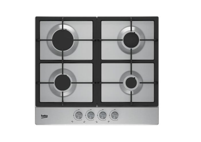Варильна поверхня Beko газова, 60см, чавун, нерж
