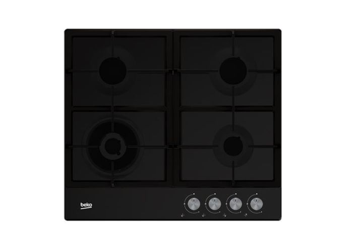 Варильна поверхня Beko газова, 60см, чавун, чорний