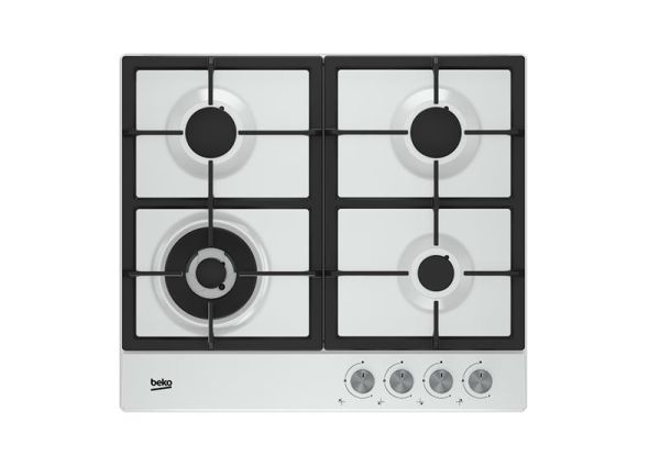 Варильна поверхня Beko газова, 60см, чавун, білий