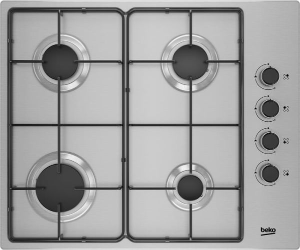 Варильна поверхня Beko газова, 60см, нерж