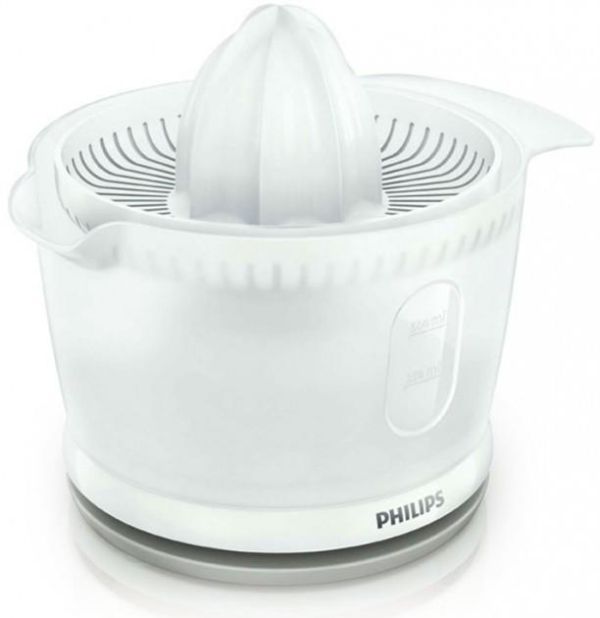 Соковитискач Philips Daily Collection цитрус-прес 25Вт, чаша-0.5л, пластик, білий
